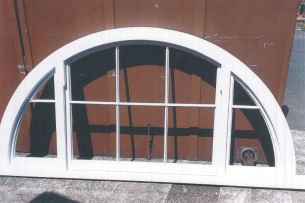 Joinery Services - Bespoke Curved Top Hardwood Window